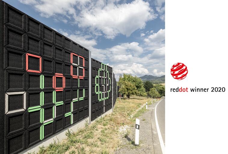 I zdánlivě obyčejné může být výjimečné. Protihluková stěna z Bílovic získala prestižní cenu Red Dot Design Award
